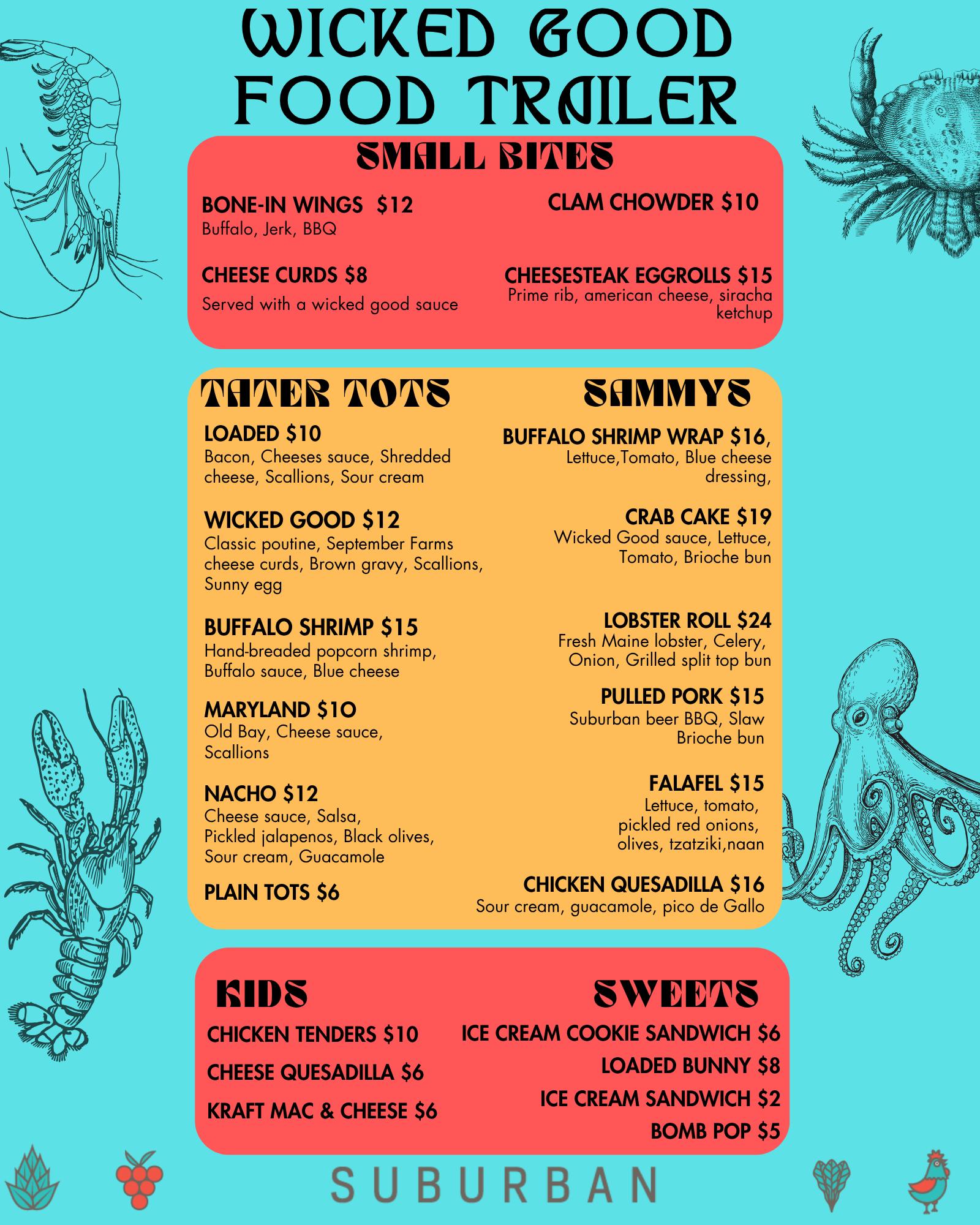 Wicked Good Food Trailer Menu 052725